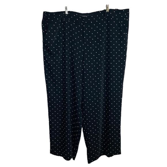 Torrid Polka Dot Black Wide Leg Office Dress Slacks Pants Plus Size 26 - Picture 2 of 10
